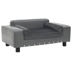 vidaXL Dog Sofa Puppy Couch Bed with Washable Cover Plush and Faux Leather-1