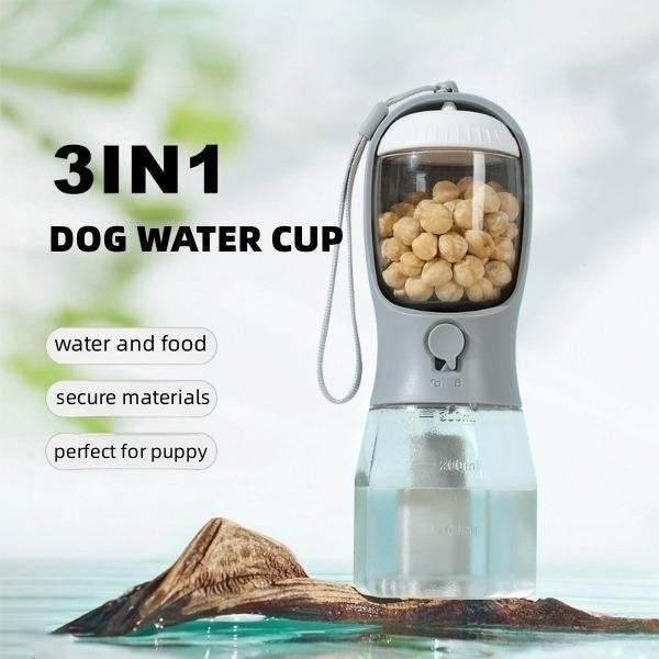 Dog Water Cup Drinking Food Garbage Bag Three-In-One Portable Multi-Functional Pet Cups-0